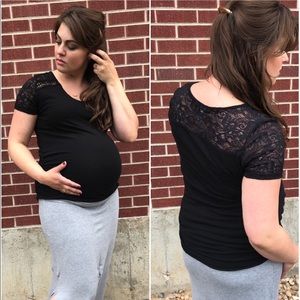 Ambiance Maternity Black Shirt
